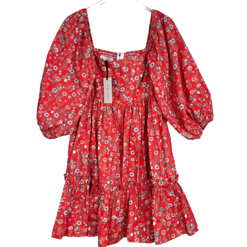 Cara Cara Red Floral Mini Dress